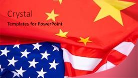  Presentation with china flag - Theme enhanced with flag-of-the-united-states background and a red colored foreground