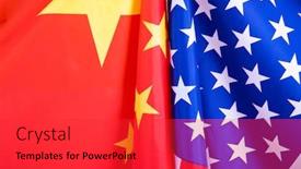  Presentation with united states flag - PPT theme enhanced with flag-of-the-united-states background and a red colored foreground