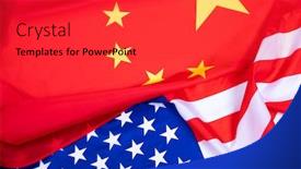  Presentation with united states flag - Presentation design featuring flag-of-the-united-states background and a dark gray colored foreground