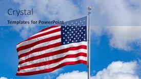  Presentation with united states flag - Cool new PPT layouts with flag-of-the-united-states backdrop and a light blue colored foreground