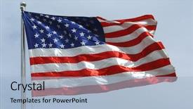  Presentation with united states flag - Cool new PPT theme with flag of the united states backdrop and a light blue colored foreground