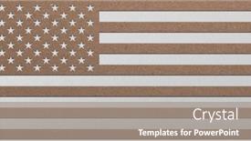  Presentation with old brown paper texture - Slide deck having flag-of-the-usa-made background and a gray colored foreground