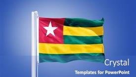  Presentation with sky blue - Amazing theme having flag-of-togo-flying-against backdrop and a teal colored foreground