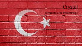  Presentation with turkey - Colorful slides enhanced with flag of turkey painted onto backdrop and a  colored foreground