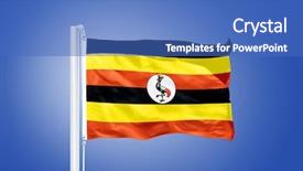  Presentation with uganda - Amazing PPT layouts having flag of uganda flying backdrop and a teal colored foreground