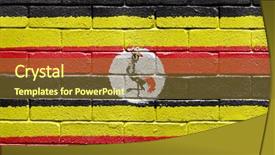  Presentation with uganda - Audience pleasing presentation consisting of flag of uganda painted onto backdrop and a tawny brown colored foreground