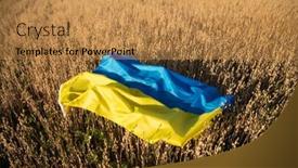 Presentation with agricultural - Presentation theme enhanced with flag-of-ukraine-on-agricultural background and a  colored foreground