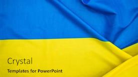  Presentation with blue yellow - PPT theme having flag-of-ukraine-ua-blue background and a gold colored foreground