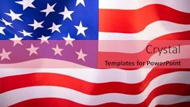  Presentation with united states flag - Slides featuring flag-of-united-states background and a coral colored foreground