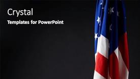  Presentation with memorial day - Theme featuring flag-of-usa-on-black background and a black colored foreground