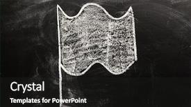  Presentation with chalk board - Cool new PPT theme with flag on black chalk board backdrop and a dark gray colored foreground