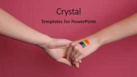  Presentation with rainbow flag - Slide deck featuring flag on color background sexual background and a red colored foreground