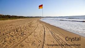  Presentation with goa beach - Slide deck enhanced with flag on the beach miramar background and a coral colored foreground