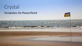  Presentation with goa - Slide set featuring flag on the beach morjim pernem goa india background and a light blue colored foreground