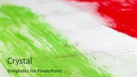  Presentation with italy - Amazing presentation design having flag painted with three vertical backdrop and a yellow colored foreground