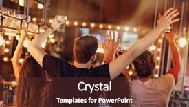  Presentation with pub - Audience pleasing presentation design consisting of flag poland - group of friends watching soccer backdrop and a tawny brown colored foreground