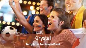  Presentation with pub - Cool new slide set with flag poland - group of friends watching soccer backdrop and a  colored foreground