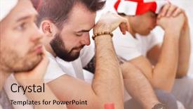  Presentation with happy sad adoption custody - Presentation design with flag polish - happy male friends cheering background and a coral colored foreground