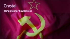  Presentation with ussr - Presentation featuring flag union of soviet socialist background and a wine colored foreground