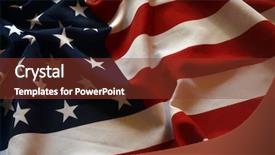  Presentation with usa flag - PPT theme having flag usa background background and a tawny brown colored foreground