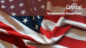  Presentation with usa flag - PPT theme having vintage retro futuristic - flag usa background background and a tawny brown colored foreground
