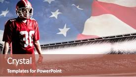  Presentation with stars stripes - PPT theme with flag with stars and stripes background and a coral colored foreground