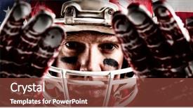  Presentation with american football - Presentation theme having flag with stars and stripes background and a red colored foreground