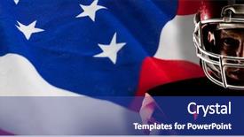  Presentation with american football - Slides with flag with stars and stripes background and a ocean colored foreground