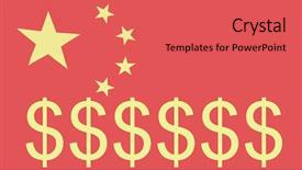  Presentation with chinese chinese - PPT layouts consisting of flag with the us dollar background and a red colored foreground