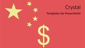  Presentation with chinese calligraphy framing - Colorful PPT layouts enhanced with flag with the us dollar backdrop and a red colored foreground