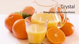  Presentation with orange biscuit - Presentation theme having flagon - orange juice with orange background and a coral colored foreground