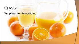  Presentation with orange juice - Presentation theme with flagon - orange juice background and a  colored foreground