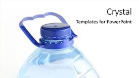  Presentation with plastic beads in water - PPT layouts having flagon - plastic bottle of water background and a white colored foreground