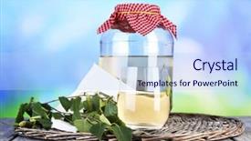  Presentation with round table - Amazing presentation having flagon of birch juice backdrop and a  colored foreground