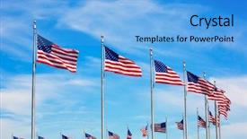  Presentation with united states - Amazing slides having flagpole - washington monument flags circle backdrop and a light blue colored foreground