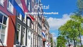  Presentation with memorial day - Colorful slides enhanced with flags-at-half-mast backdrop and a teal colored foreground