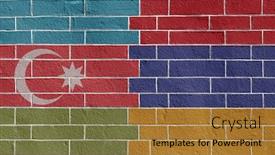  Presentation with brick wall - Presentation enhanced with flags-of-armenia-and-azerbaijan background and a gold colored foreground