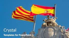  Presentation with rizal in spain - Colorful slide set enhanced with flags-of-catalonia-and-spain backdrop and a teal colored foreground