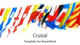  Presentation with world flags - PPT theme with flags of different countries background and a white colored foreground