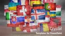  Presentation with country flags - Colorful slides enhanced with flags-of-europian-countries backdrop and a coral colored foreground