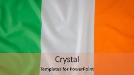  Presentation with ireland - Beautiful PPT theme featuring flags of republic of ireland backdrop and a coral colored foreground