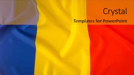  Presentation with romania - Cool new presentation theme with flags of romania backdrop and a light gray colored foreground
