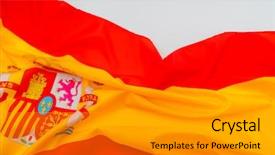  Presentation with spain - Audience pleasing slides consisting of flags of spain backdrop and a gray colored foreground