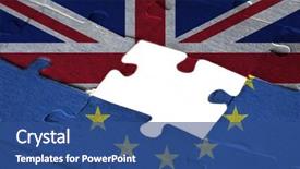  Presentation with brexit britain exit - Presentation theme consisting of flags of the united kingdom background and a  colored foreground