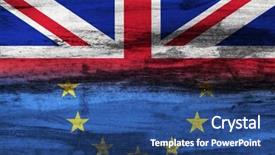  Presentation with brexit britain exit - Slides having flags of the united kingdom background and a ocean colored foreground