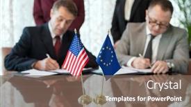  Presentation with european union - Cool new presentation theme with flags-of-united-states backdrop and a violet colored foreground