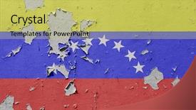  Presentation with brick wall - PPT layouts enhanced with flags of venezuela is painted background and a yellow colored foreground