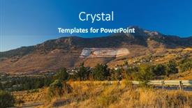  Presentation with region - Amazing slide deck having flags-on-a-hill backdrop and a ocean colored foreground