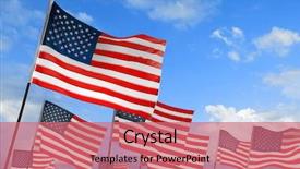  Presentation with patriotic usa - PPT layouts featuring flags on sky background patriotic background and a coral colored foreground