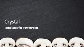  Presentation with dark blue black slate - Amazing presentation design having flagstone - several sliced mushrooms isolated backdrop and a  colored foreground